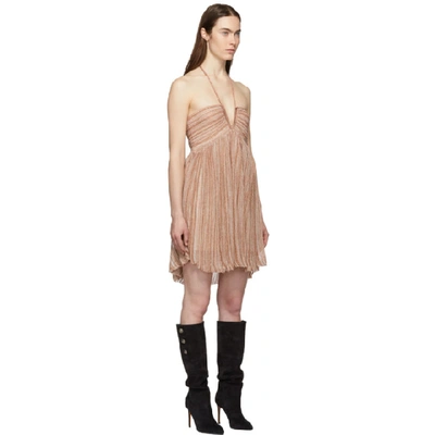 Shop Isabel Marant Gold Babs Dress In 40rg Rosego