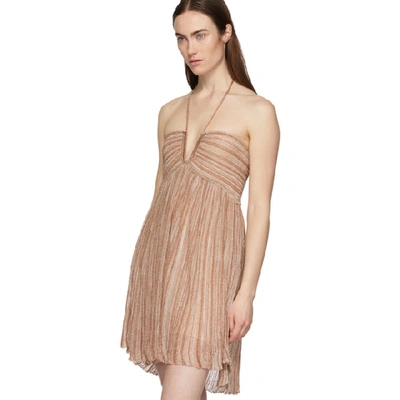 Shop Isabel Marant Gold Babs Dress In 40rg Rosego