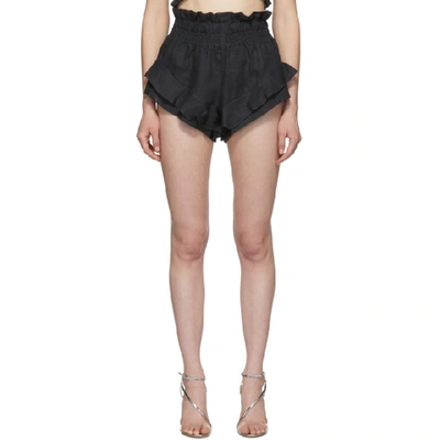 Shop Isabel Marant Black Gram Shorts In 02fk Black