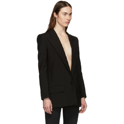Shop Givenchy Black Mohair Single-breasted Blazer In 001 Black