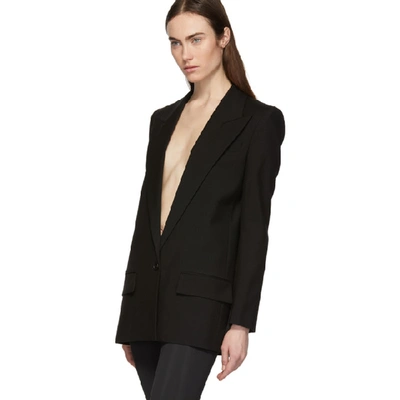 Shop Givenchy Black Mohair Single-breasted Blazer In 001 Black