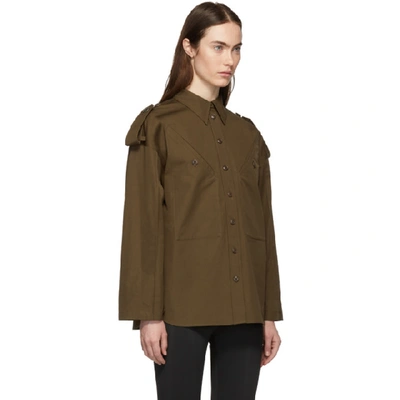 Shop Givenchy Khaki 4g Military Shirt In 305 Army