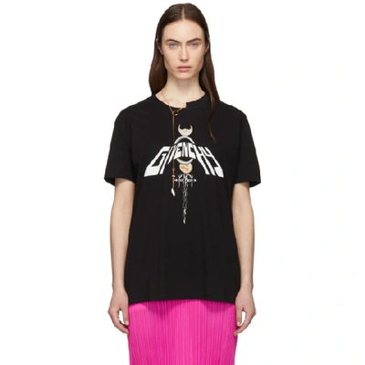 Shop Givenchy Black G Chain Moon T-shirt In 001 Black
