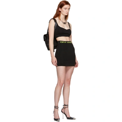 Shop Off-white Black Knit Miniskirt