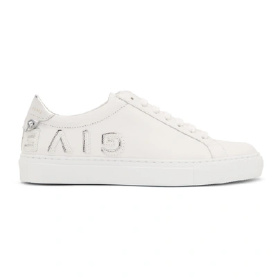 Shop Givenchy White And Silver Reverse Urban Knots Sneakers In 132 White