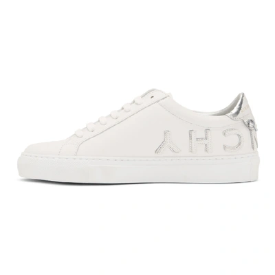Shop Givenchy White And Silver Reverse Urban Knots Sneakers In 132 White