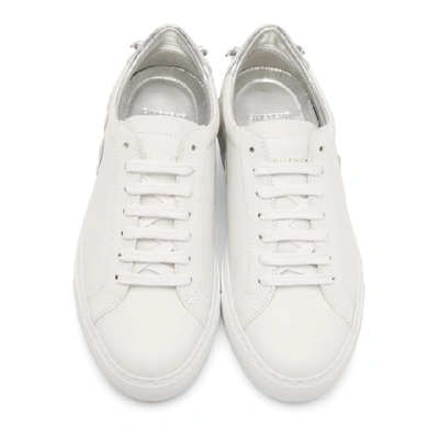 Shop Givenchy White And Silver Reverse Urban Knots Sneakers In 132 White