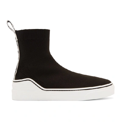 Shop Givenchy Black And White George V Sock Sneakers