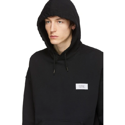 Shop Givenchy Black Atelier Patch Hoodie In 001 Black