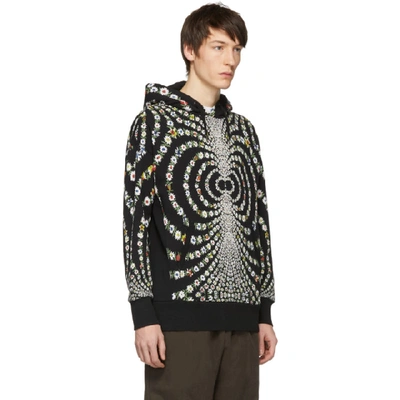 Shop Givenchy Black Mirrored Daisy Hoodie In 001 Black