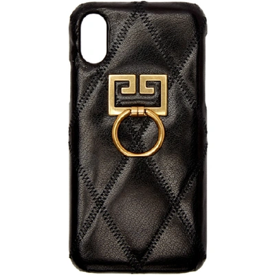 Shop Givenchy Black Diamond Quilted Iphone Xs/x Case In 001 Black