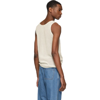 Shop Jacquemus Off-white 'le Marcel' Tank Top In Ecru