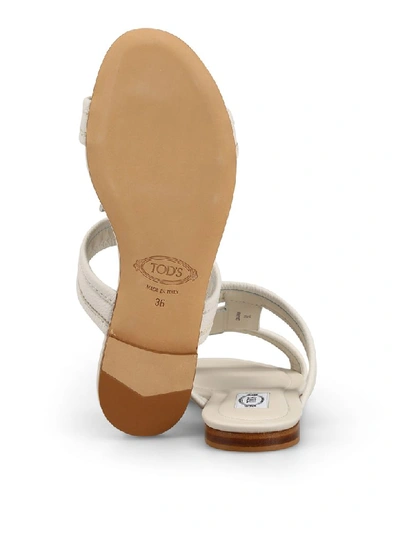 Shop Tod's Sandals In Beige