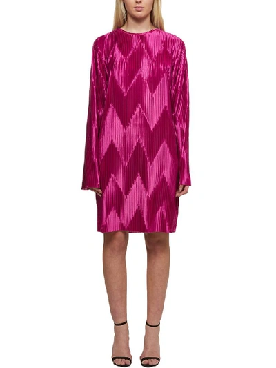 Shop Givenchy Pleated Mini Dress In Pink