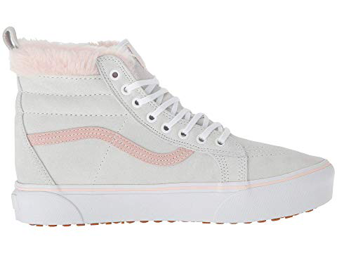 true white pink fur vans