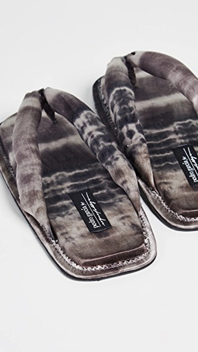 Shop Pedro Garcia X Raquel Allegra Kaname Flip Flops In Sumi