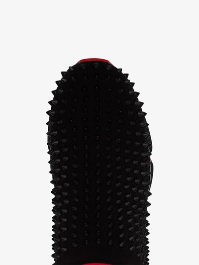 Shop Christian Louboutin Spike Sock 30 Neoprene Sneakers In Black