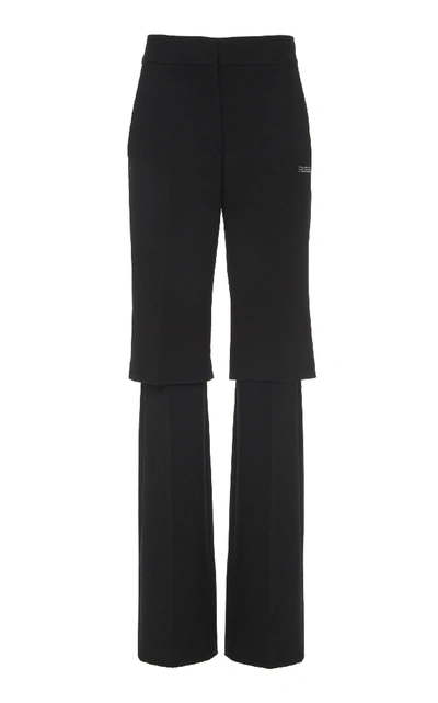 Shop Off-white Alternative Crepe Trousers In Black