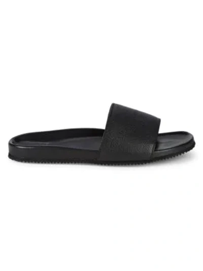 Shop Buscemi Classic Leather Slides In Black
