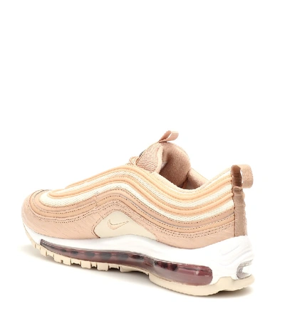 Shop Nike Air Max 97 Lx Leather Sneakers In Beige