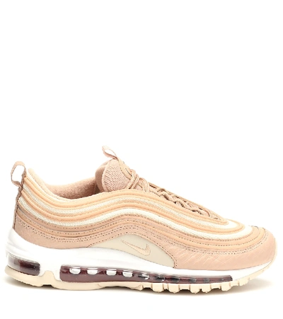 Shop Nike Air Max 97 Lx Leather Sneakers In Beige