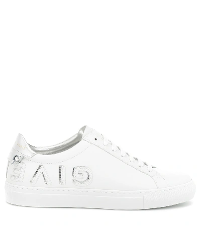 Shop Givenchy Urban Street Leather Sneakers In White