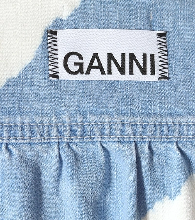 Shop Ganni Soft Cotton Denim Shirt In Blue