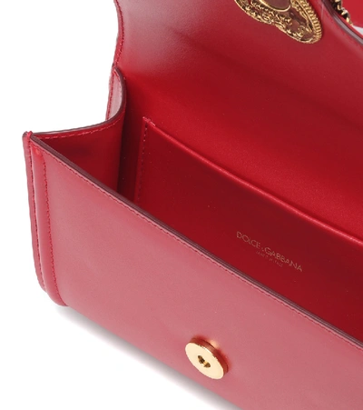 Shop Dolce & Gabbana Devotion Leather Belt Bag In Red