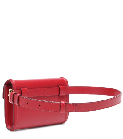 Shop Dolce & Gabbana Devotion Leather Belt Bag In Red