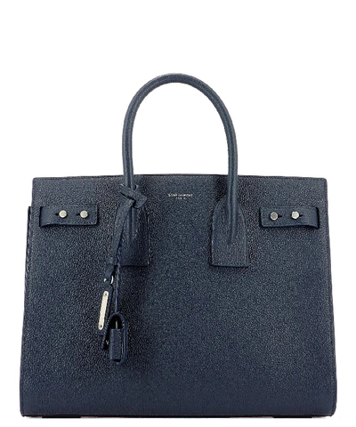 Shop Saint Laurent Sac De Jour Tote Bag In Blue