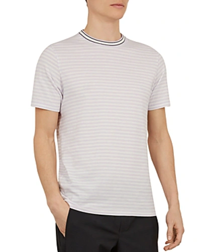 Shop Ted Baker Lemur Striped Crewneck Tee In Lilac