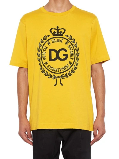 Shop Dolce & Gabbana Logo T In Yellow
