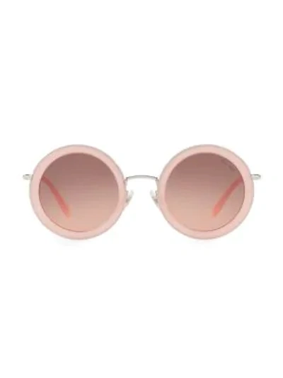 Shop Miu Miu 48mm Round Sunglasses In Pink