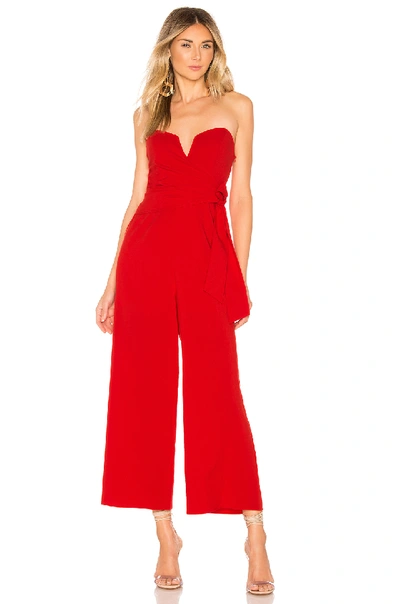 Shop Astr The Label Zion Jumpsuit In Red. In Fire Red