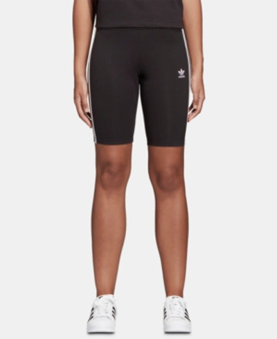 Shop Adidas Originals Adicolor Cycling Shorts In Black