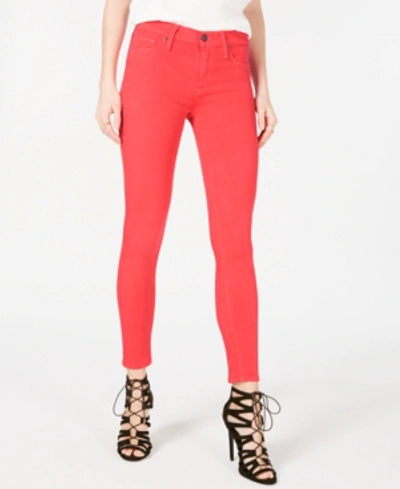 Shop Hudson Nico Mid Rise Super Skinny Ankle Jean In Cherry