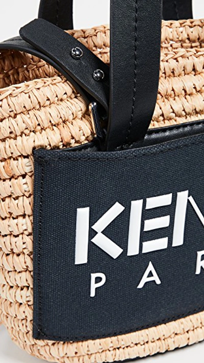 Shop Kenzo Mini Basket Tote In Black