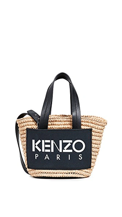 Shop Kenzo Mini Basket Tote In Black