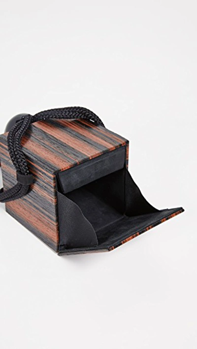 Shop Carolina Santo Domingo Eva Box Tassel Bag In Brown Stripe