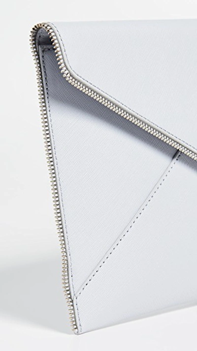 Shop Rebecca Minkoff Leo Clutch In Ice Grey