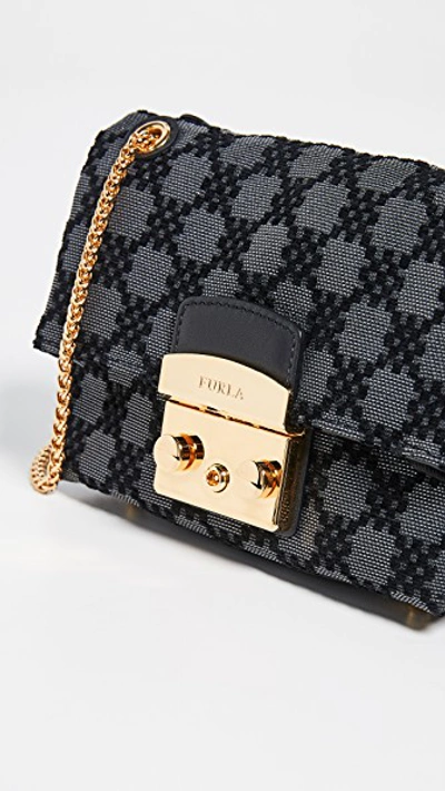 Shop Furla Metropolis Mini Crossbody Bag In Onyx