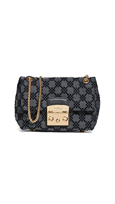 Shop Furla Metropolis Mini Crossbody Bag In Onyx