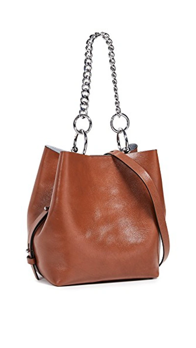 Shop Rebecca Minkoff Kate Medium Convertible Bucket Bag In Acorn