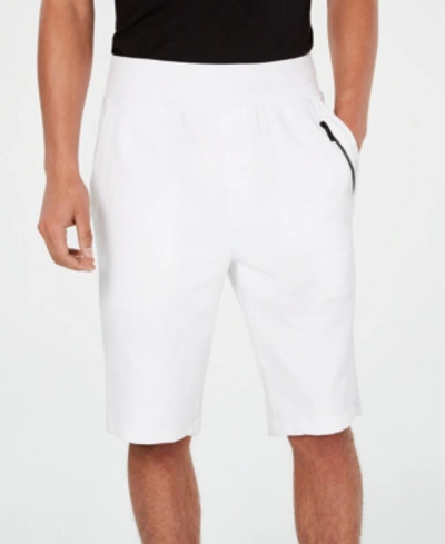 Shop Sean John Men's Ottoman Knit Shorts In Bright White