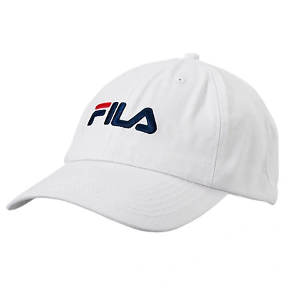 Shop Fila Heritage Twill Strapback Baseball Hat In White