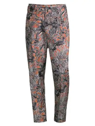 Shop 3.1 Phillip Lim Cropped Pleated Printed Pants In Palm Tree