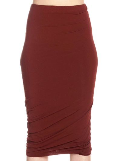 Shop Alexander Wang T T By Wisted Skirt In Burgundy