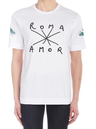 Shop Fendi Roma Amor T-shirt In White