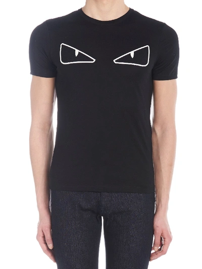 Shop Fendi 'bugs' T-shirt In Black