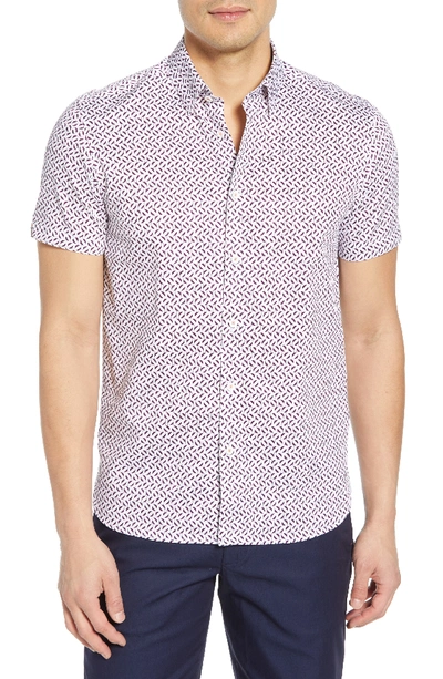 Shop Ted Baker Telofon Slim Fit Shirt In Purple